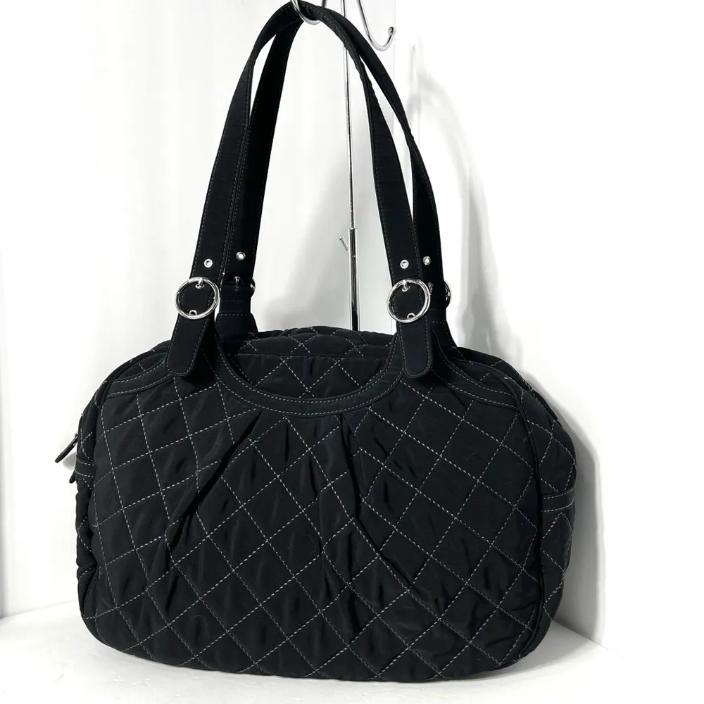 Vera Bradly Black Quilted Overnight/
Weekender/Diaper Bag - Image 2