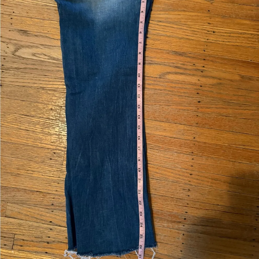 Zenana  Bootcut Jeans Raw Hem,  Size 28 Medium Wash - Image 12