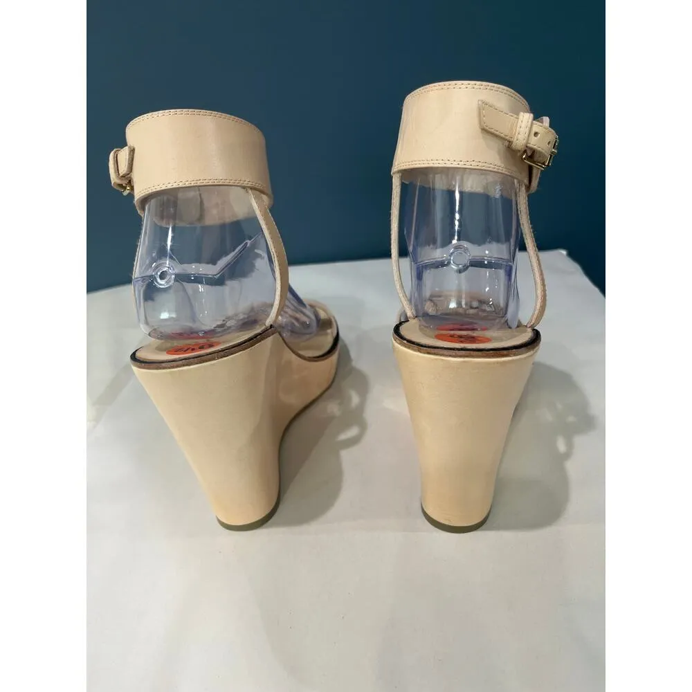 Elizabeth and James NUDE E-Brit Wedge Sandal SZ 9.5 - Image 4