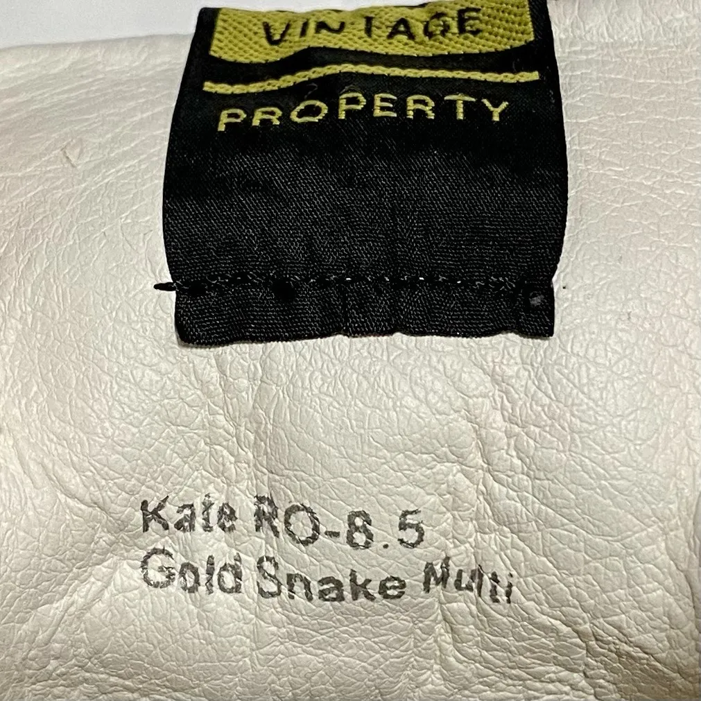 Vintage Havana Kate Gold Snake Metallic Slip - Image 10