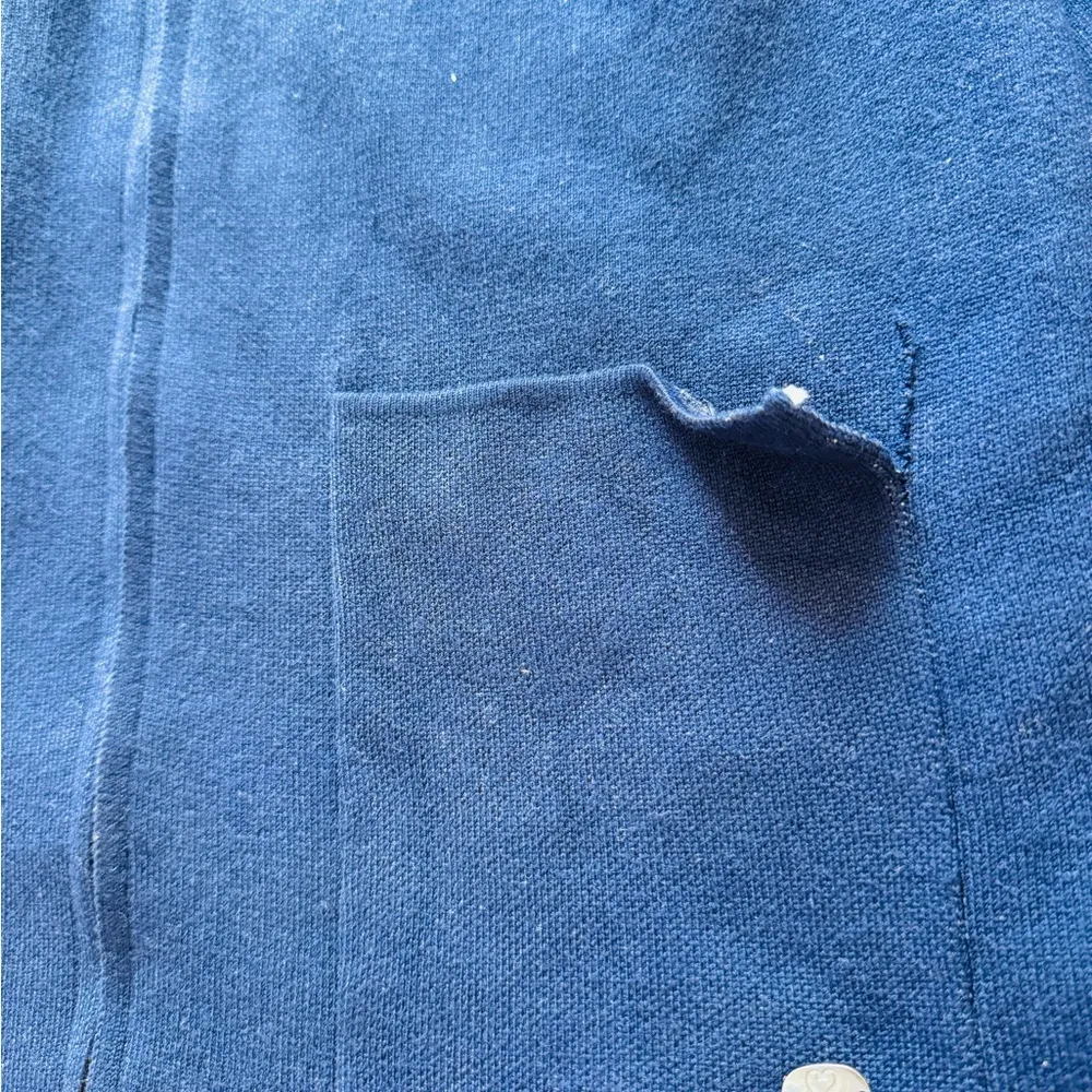 Women's  by Sioni Navy Zip Up Cardigan Sweater Rolled Cuff Size Small - Image 5