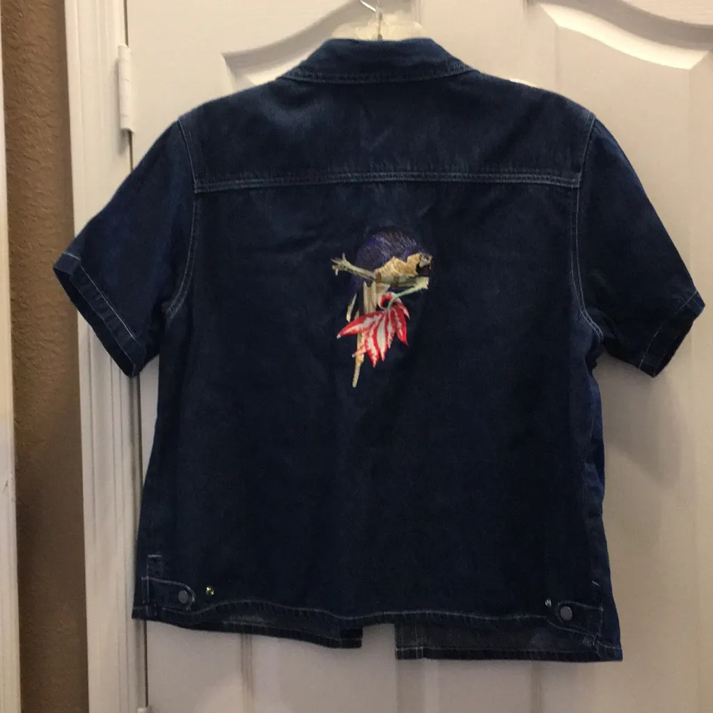 FINAL MARKDOWN Ny jeans short sleeved denim jacket large - Image 8