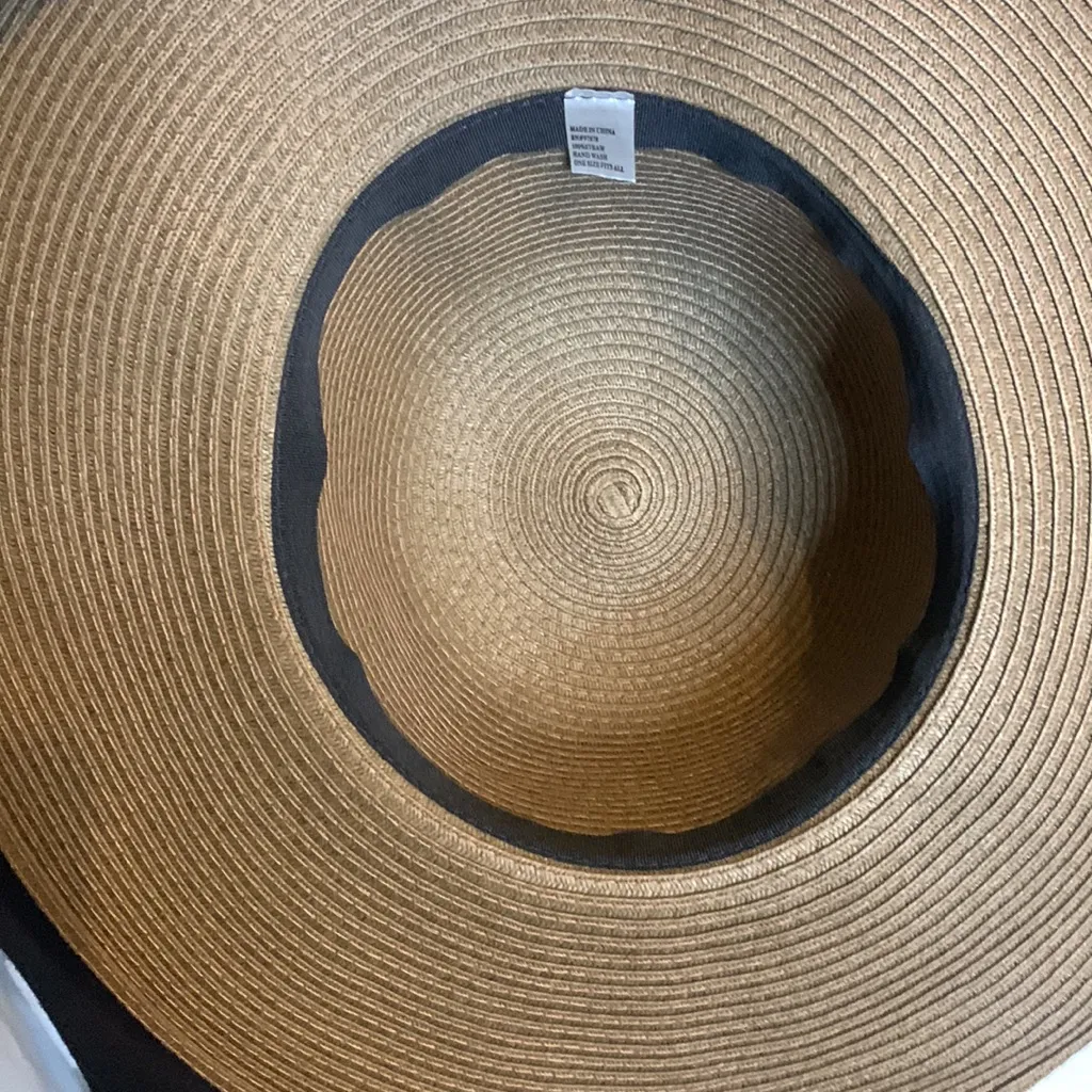 EUC chocolate brown straw hat - Image 3