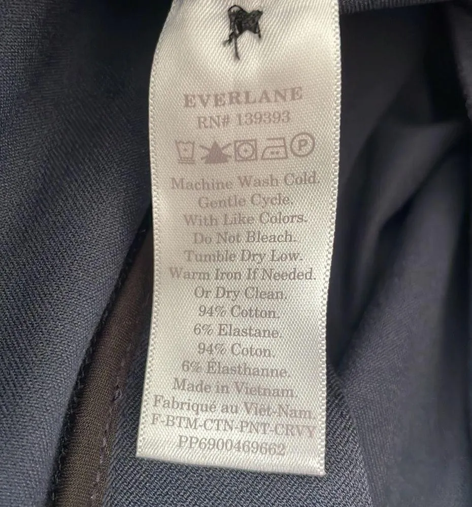 Everlane Curvy Side-Zip Stretch Ankle Pant Slim Stretch Blue Size 2 - Image 11