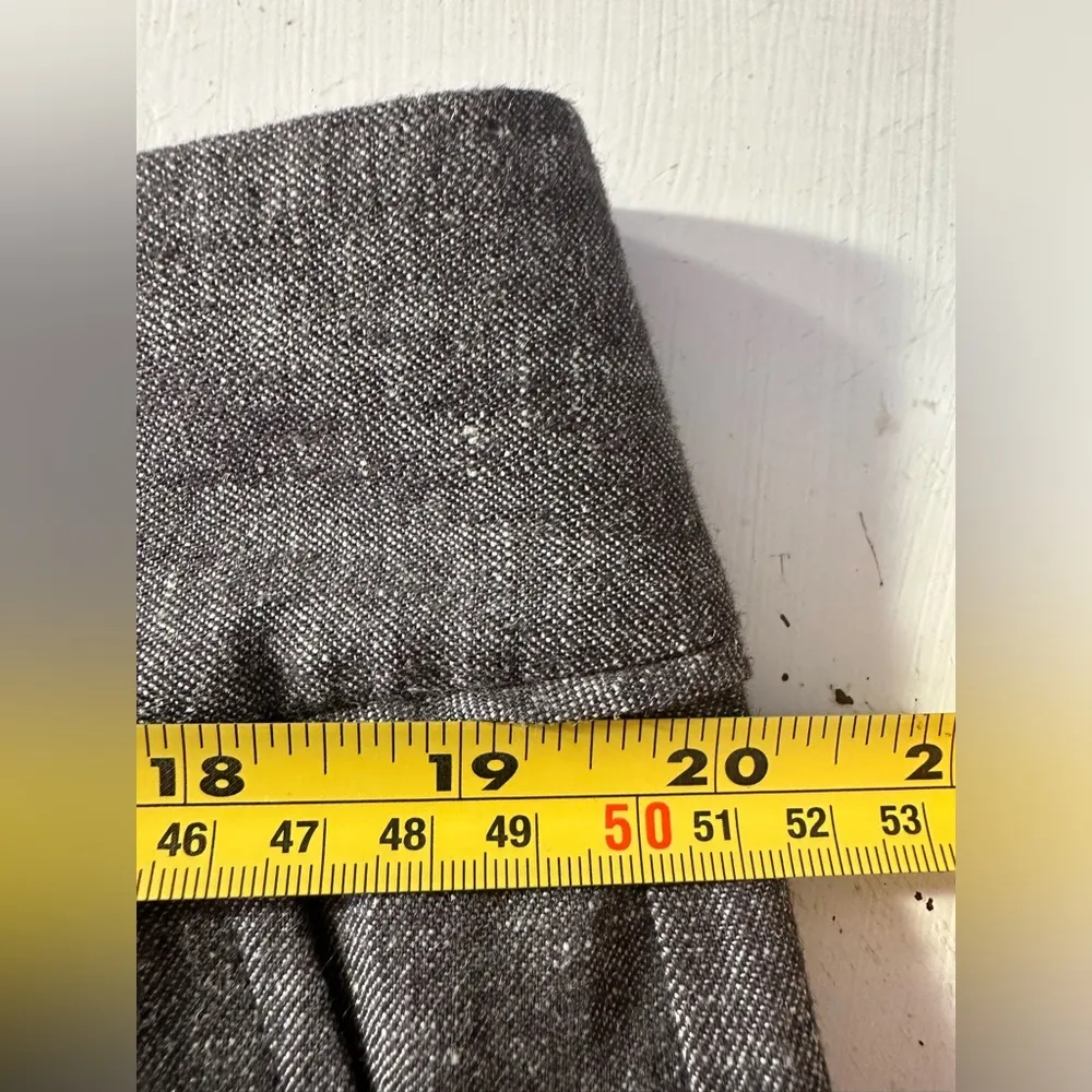 Loft Pants Womens 14 Linen Wide Leg Gray Modern Dress Slacks Lightweight Demure - Image 6