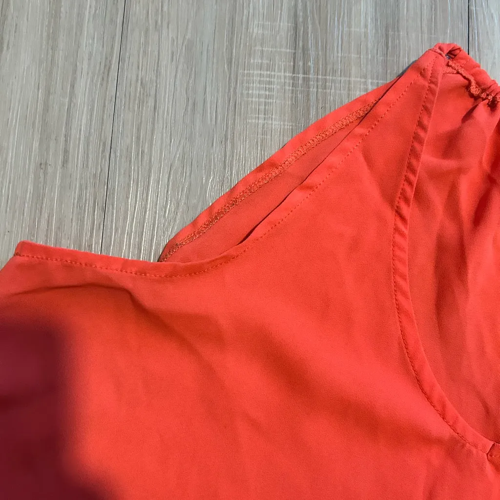 Peach Sleeveless Blouse | Neck Tank Style | Size S - Image 5