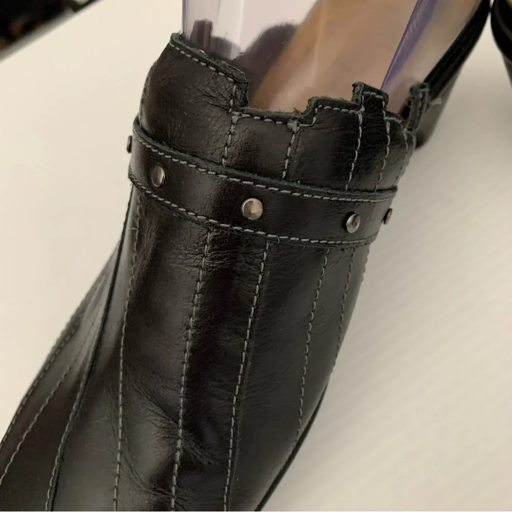 EUC NAOT Vision Black Leather Madras Mules Comfort Shoes Size EU 40 US 9 - Image 11