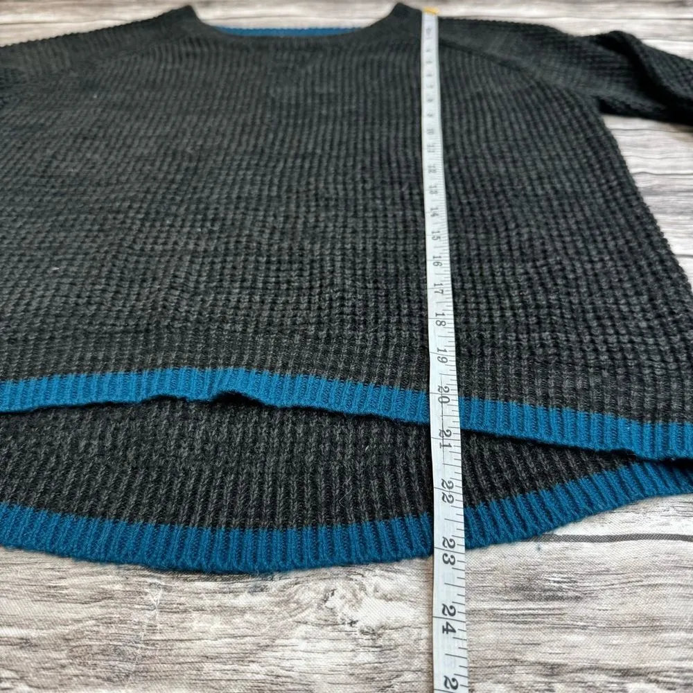 John & Jenn Womens Ribbed Long Sleeve Sweater Charcoal Grey Gray Blue S SM Small - Image 9