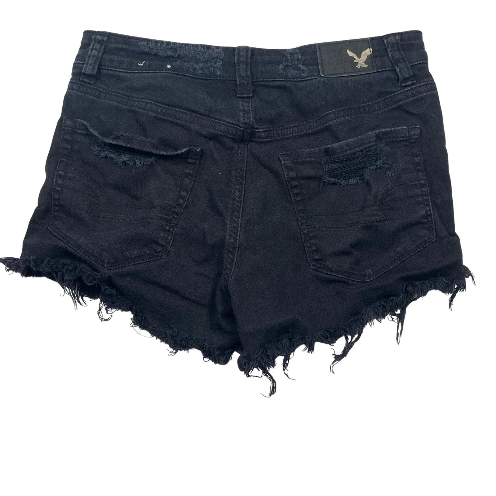 American Eagle Jean Shorts Womens Size 4 Vintage Hi Rise Festival Distressed - Image 2