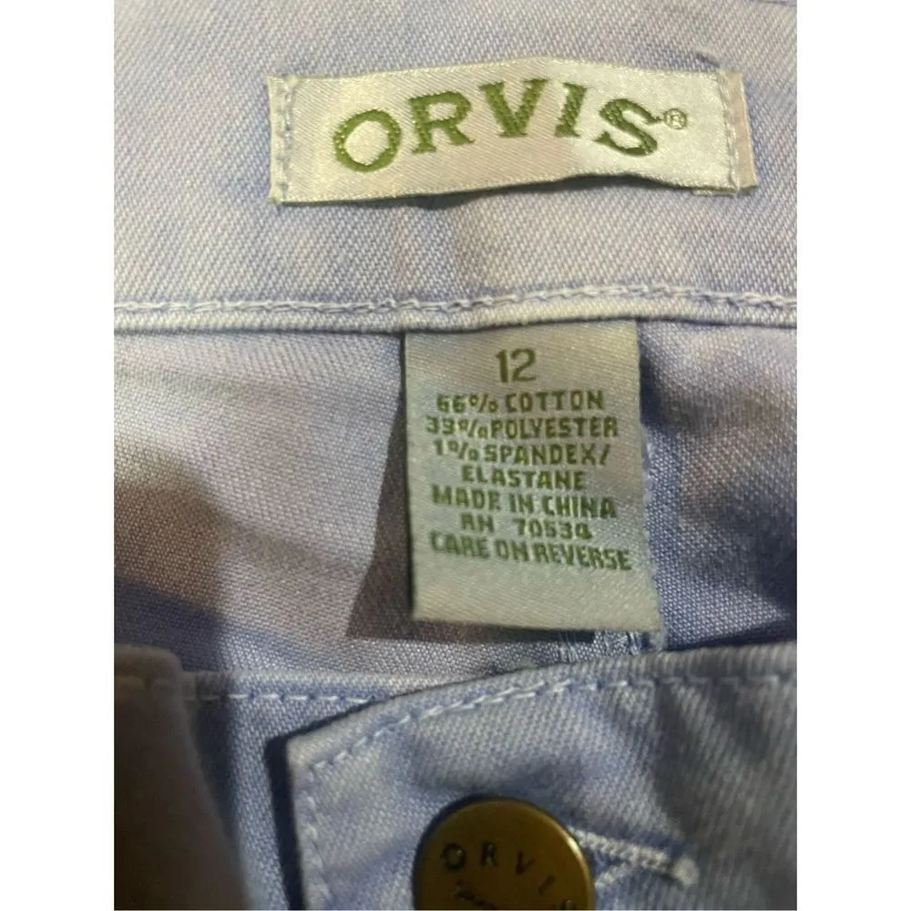 Orvis blue denim mid rise straight leg jeans size 12 - Image 3