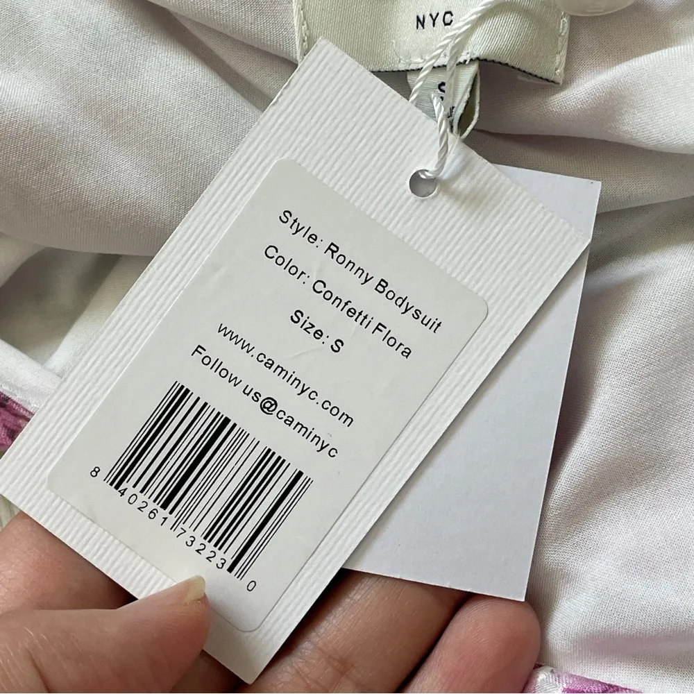 Cami NYC Bodysuit WT ronny floral one shoulder womens Pink (small) cocktail chic - Image 8