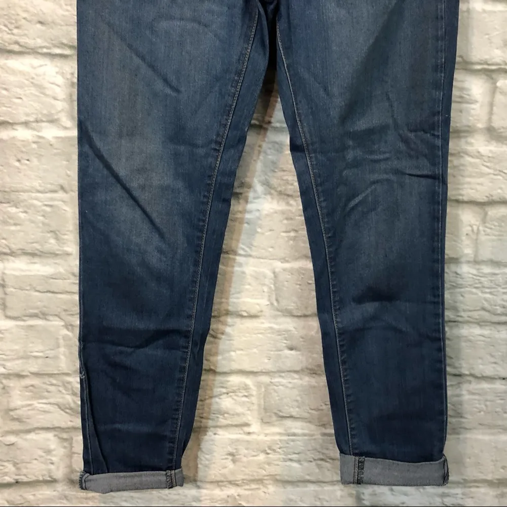 Free People Women's 27x26"  Medium Blue Wash Mid-Rise Classic Skinny Jeans - Image 5