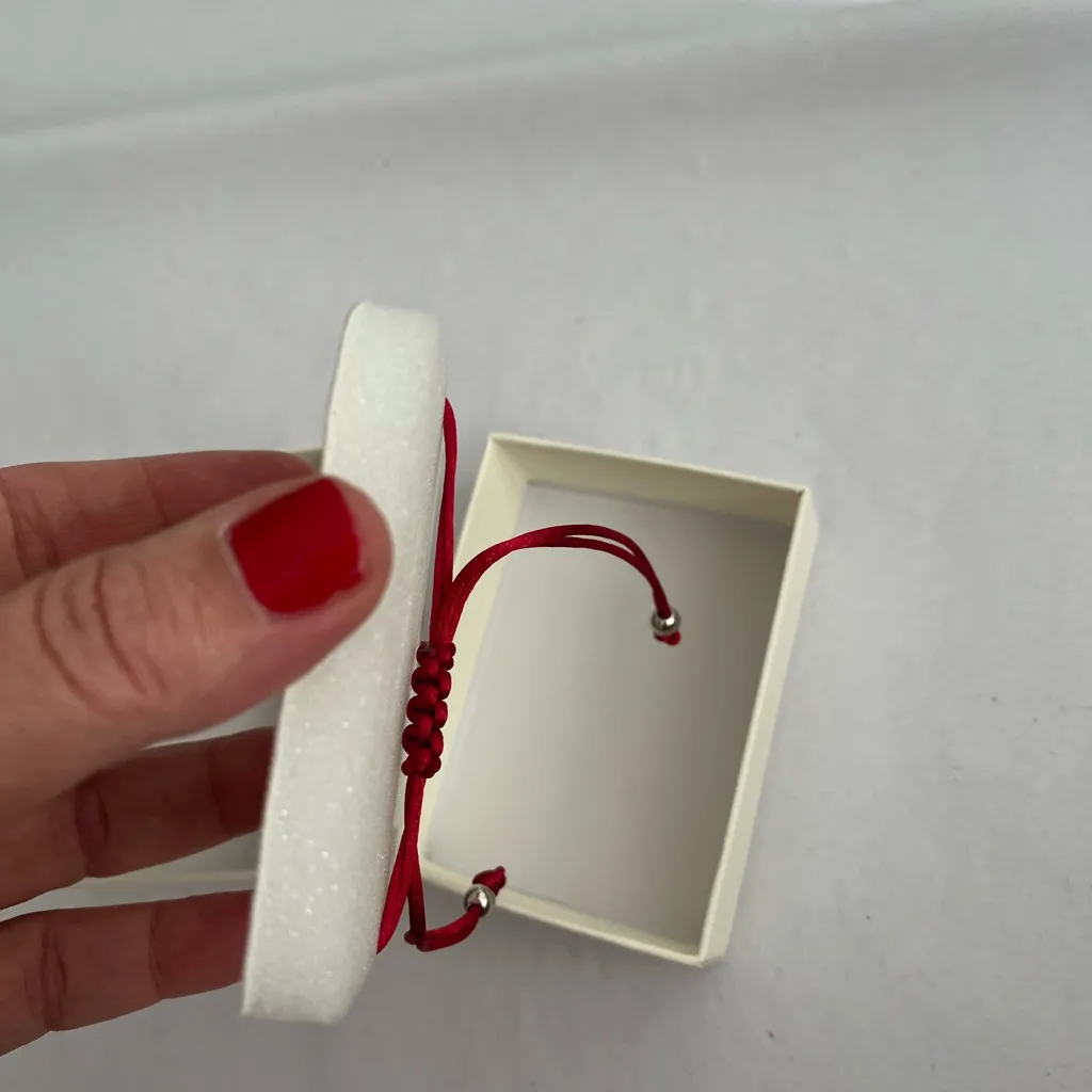 Red String Bracelet with Evil Eye Charm - Image 5