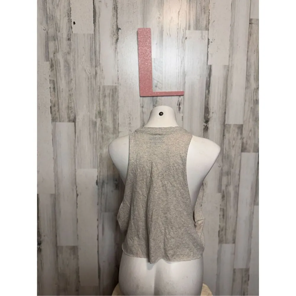 Red hot cut off crop top size large Pink - Image 5