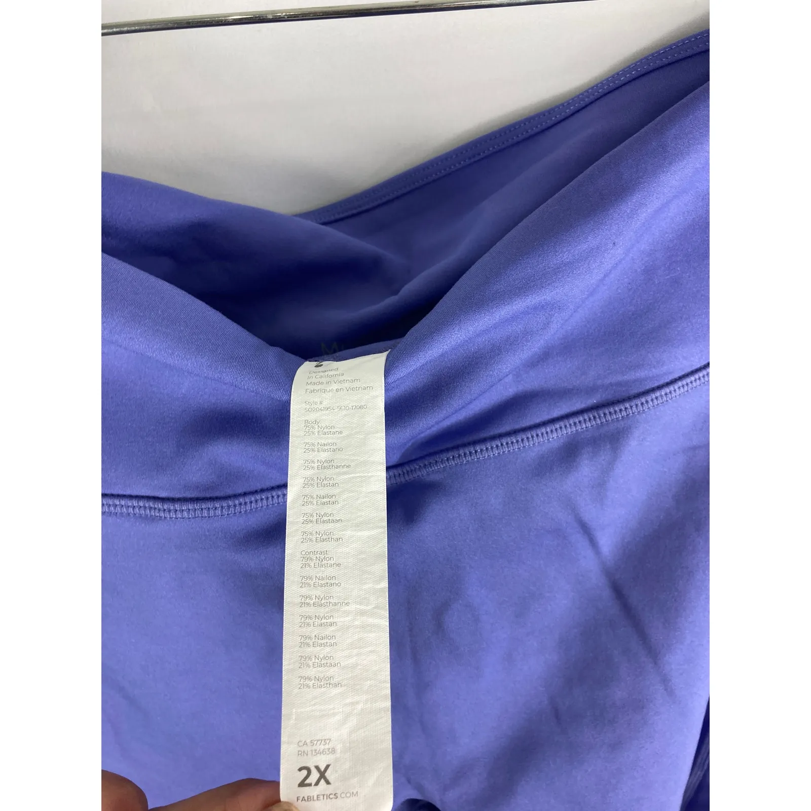 Fabletics Motion 365 Trinity 5" Short Purple Size 2X - Image 3