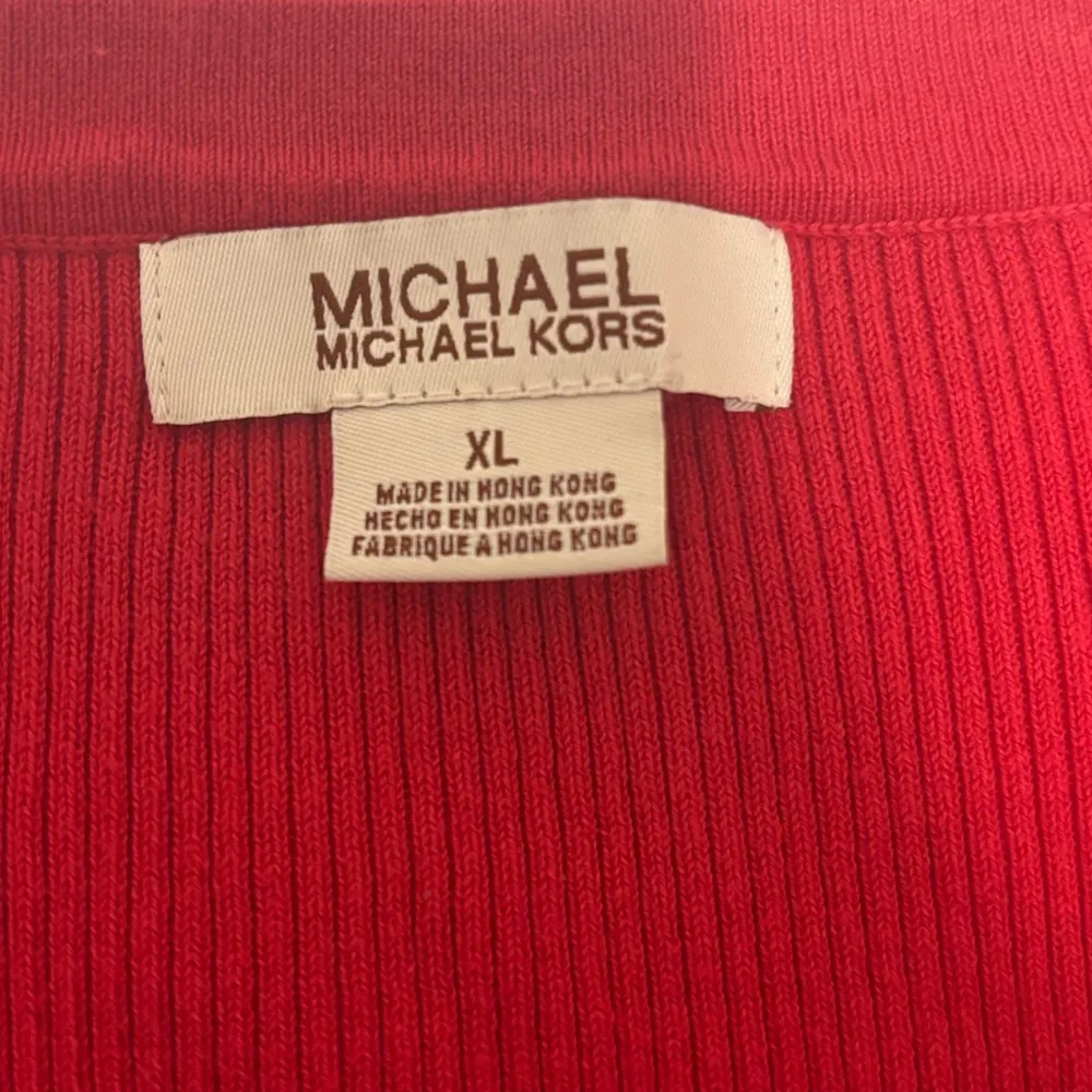 MICHAEL by  Women’s XL Red V-Neck Sweater Cotton Blend - Image 3