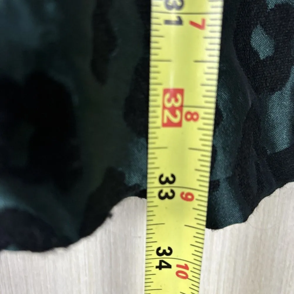 Ann Taylor Loft Women's Dress  Sz 2P Green Leopard Print Fit Flare Party Mini - Image 7