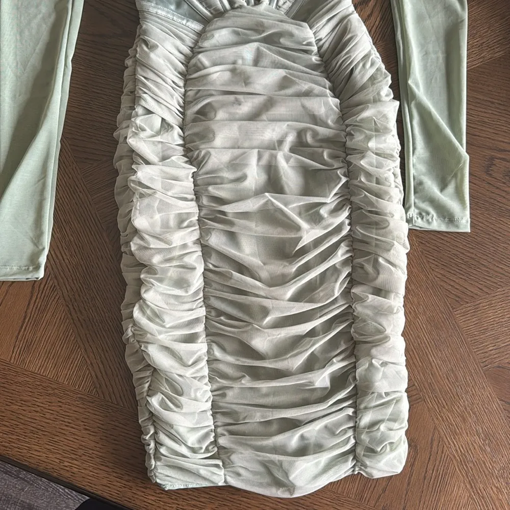 House of CB FREYJA GREEN GATHERED CORSET DRESS, Size Small,  $239 - Image 15