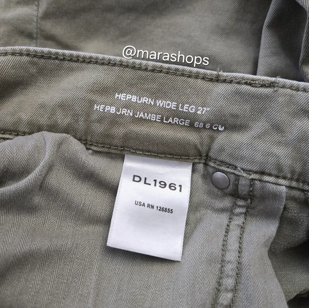 DL1961 Hepburn Wide Leg Vintage Pants in Alpine Green - Image 8