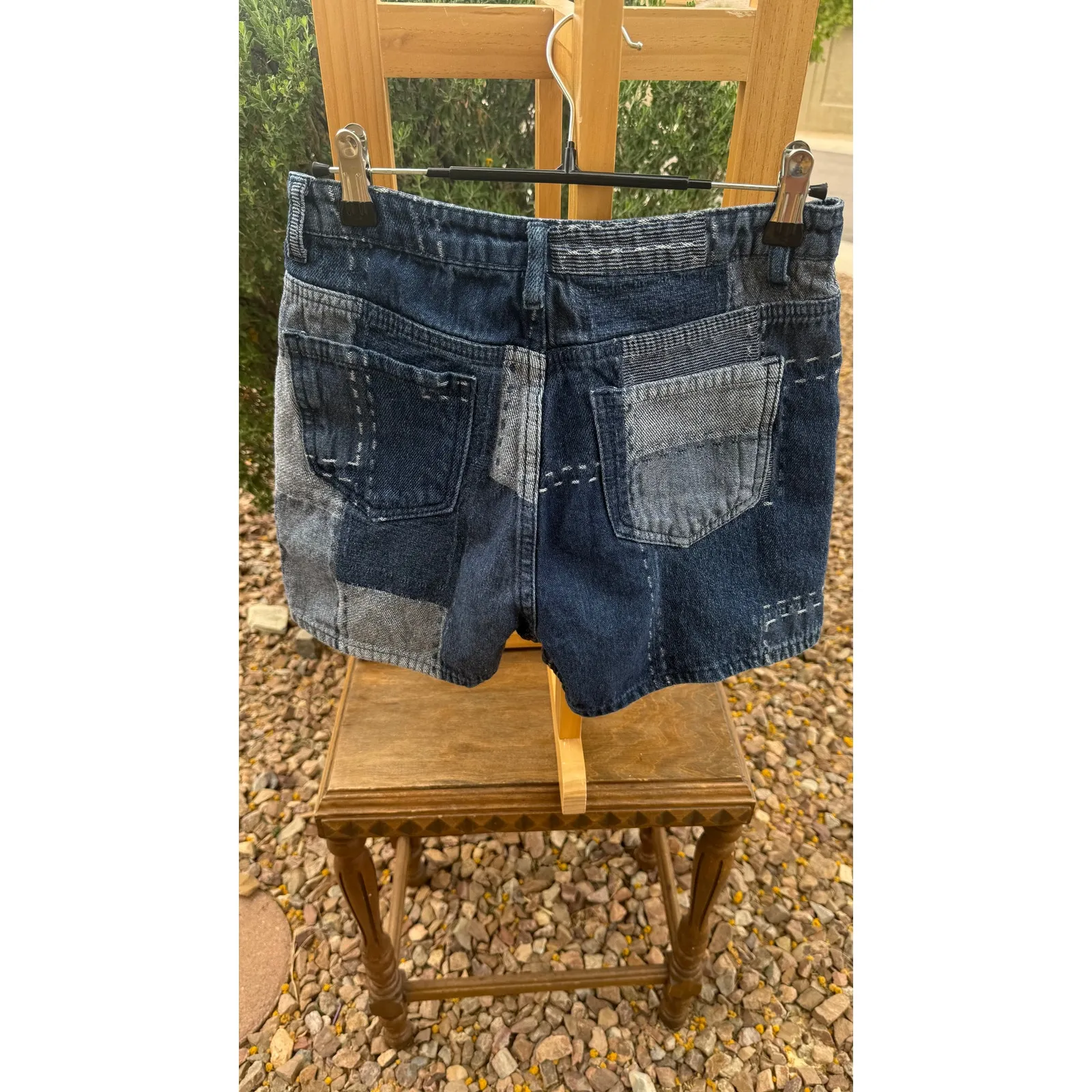 RomWe Size s‎ Cotton Blend Patchwork Short - Image 2