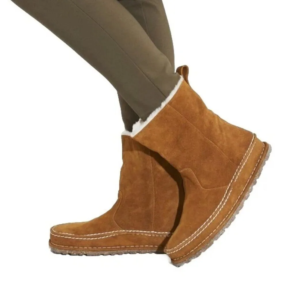 Birkenstock Lahti Suede Shearling Fur Moccasin Boots Brown 42 W‎ 11–11.5 M 9–9.5 - Image 2