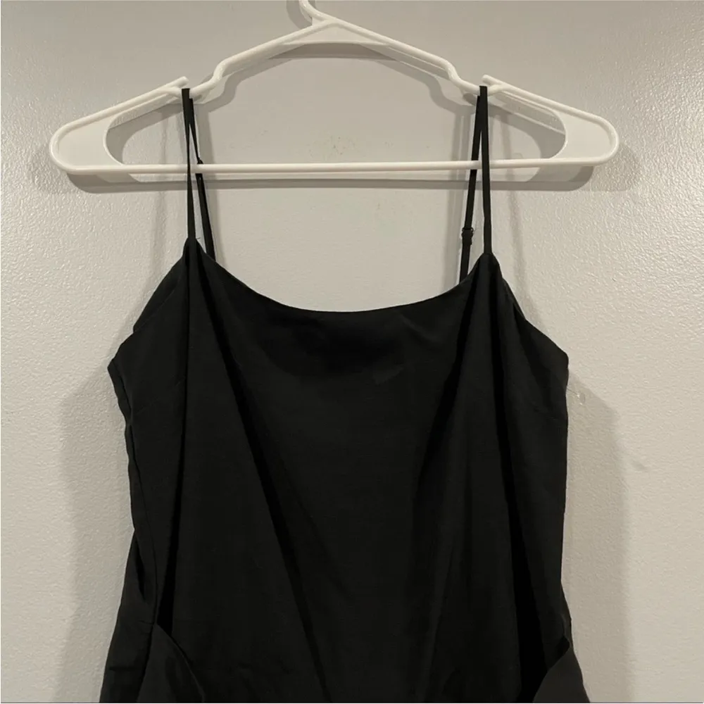 Frame Twist Front Shantung Midi Dress Noir Black XS - Image 4