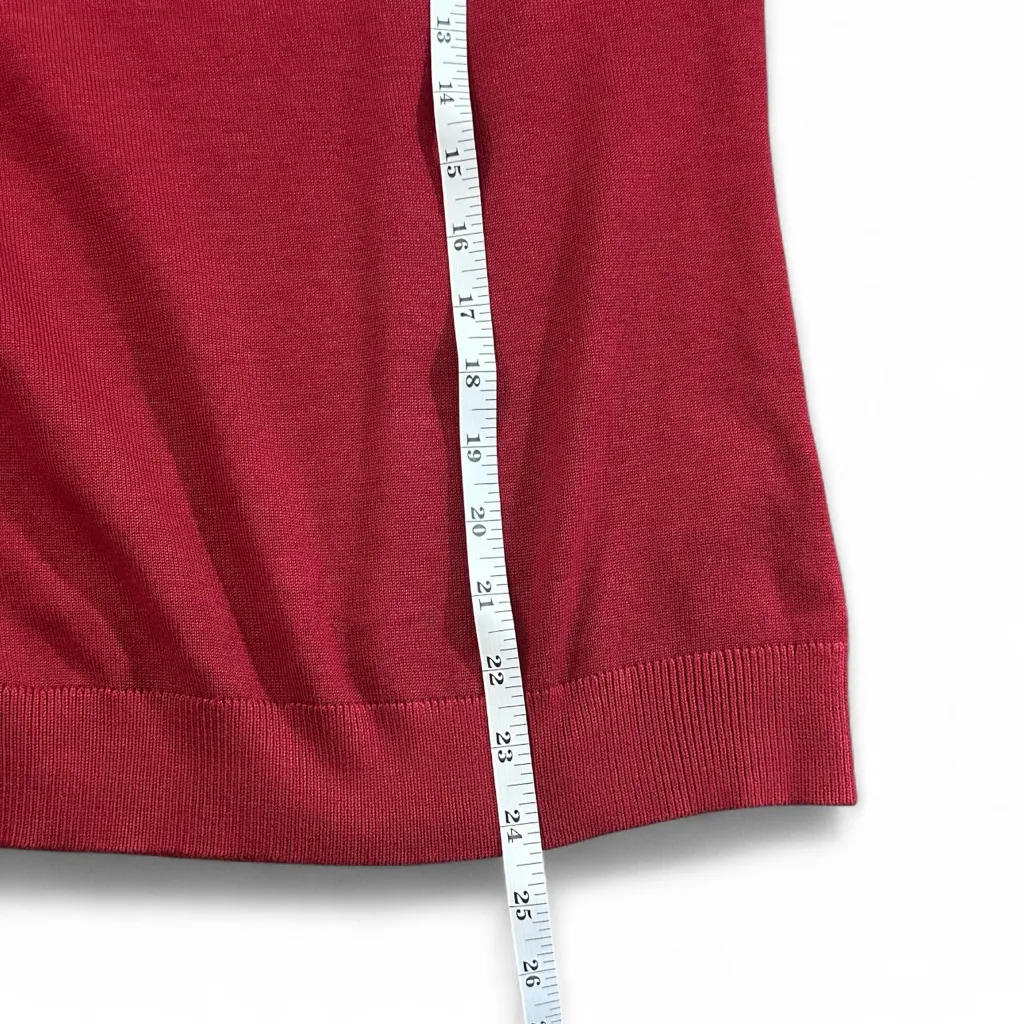Carolyn Taylor Deep Red Knit pullover sweater sz PL - Image 5