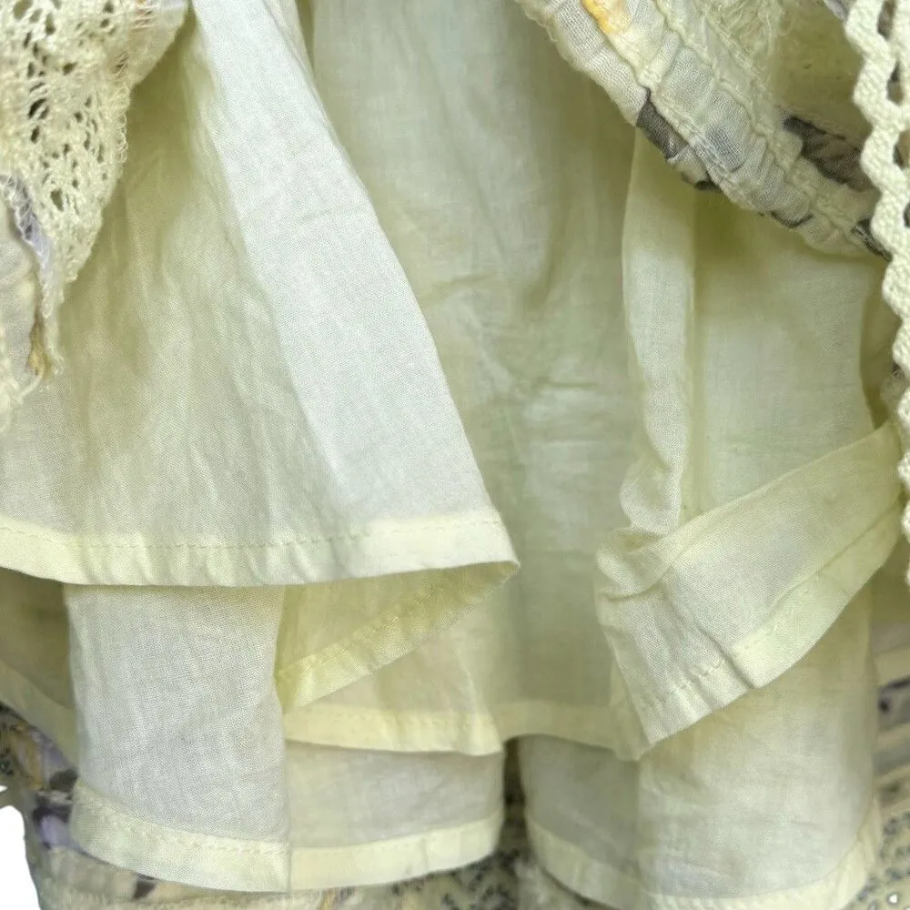 Aerie Rock 'n' Ruffle Floral Ruffle Tiered Mini Skirt XS Boho Fairy Coquette Y2K - Image 6