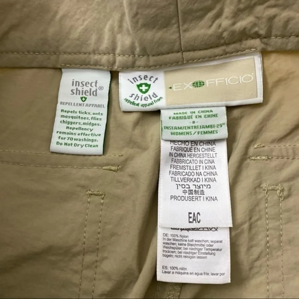 Exofficio • NWT Khaki BugsAway Sol Cool Ampario Shorts Size 8 - Image 73