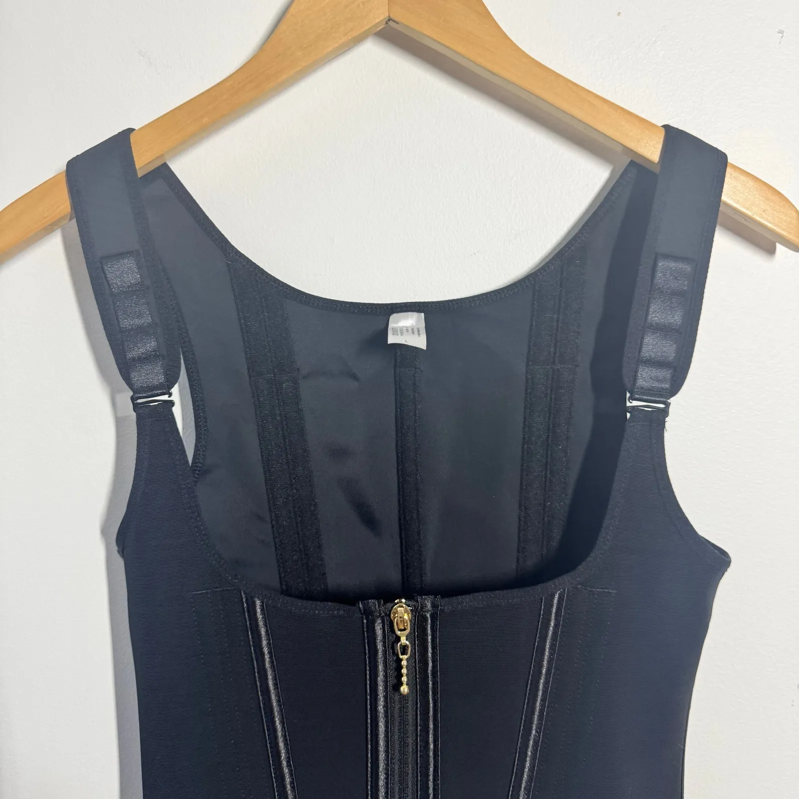 Women Large Waist Trainer Corset Black Recovery Zipper Hook Flat Belly Shaper - Image 2