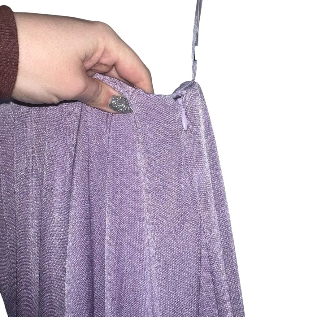 NEW NWT Anna Quan Zella Strapless Draped Maxi Gown In Wisteria Light Purple - Image 6