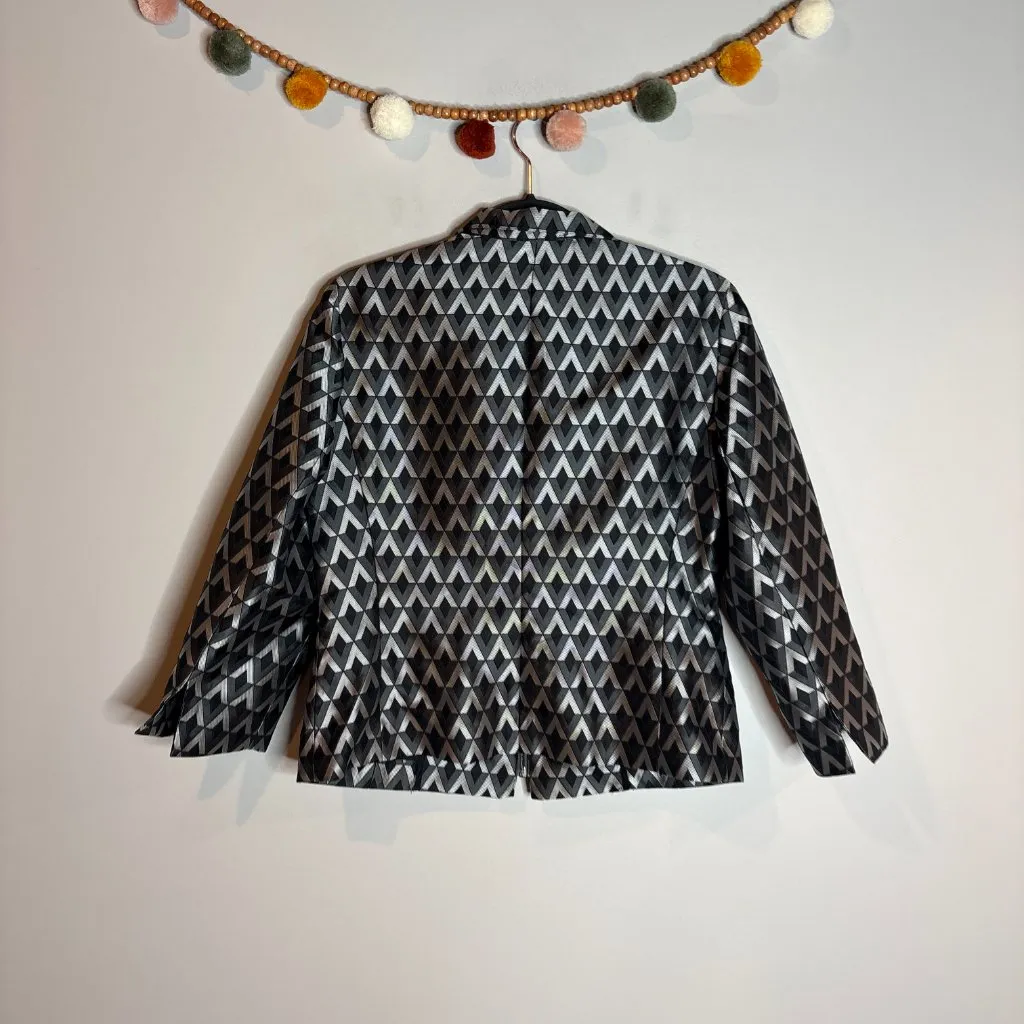 Carlisle metallic geometric patterned blazer jacket - Image 6