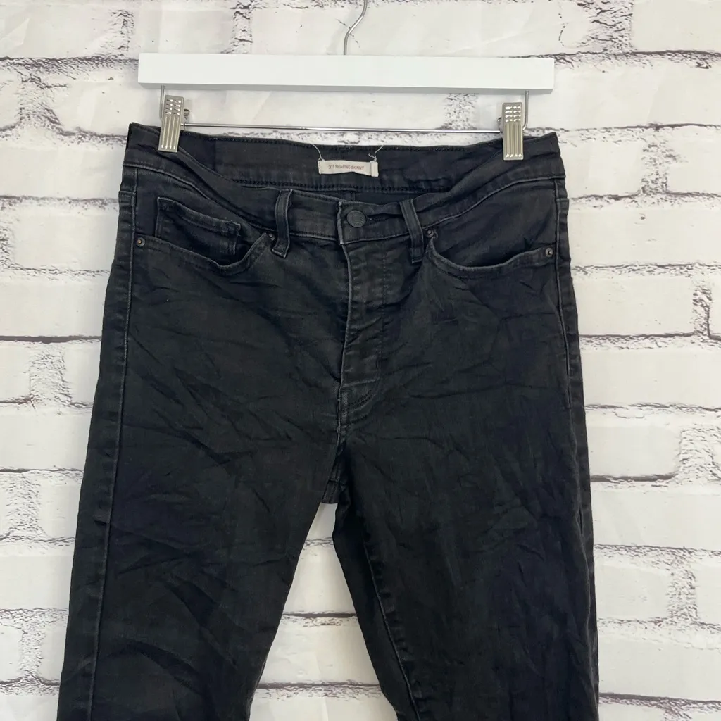Levi’s 311 Shaping Skinny Jeans Women’s 30 Dark Wash Mid Rise Stretch Denim Y2K - Image 5