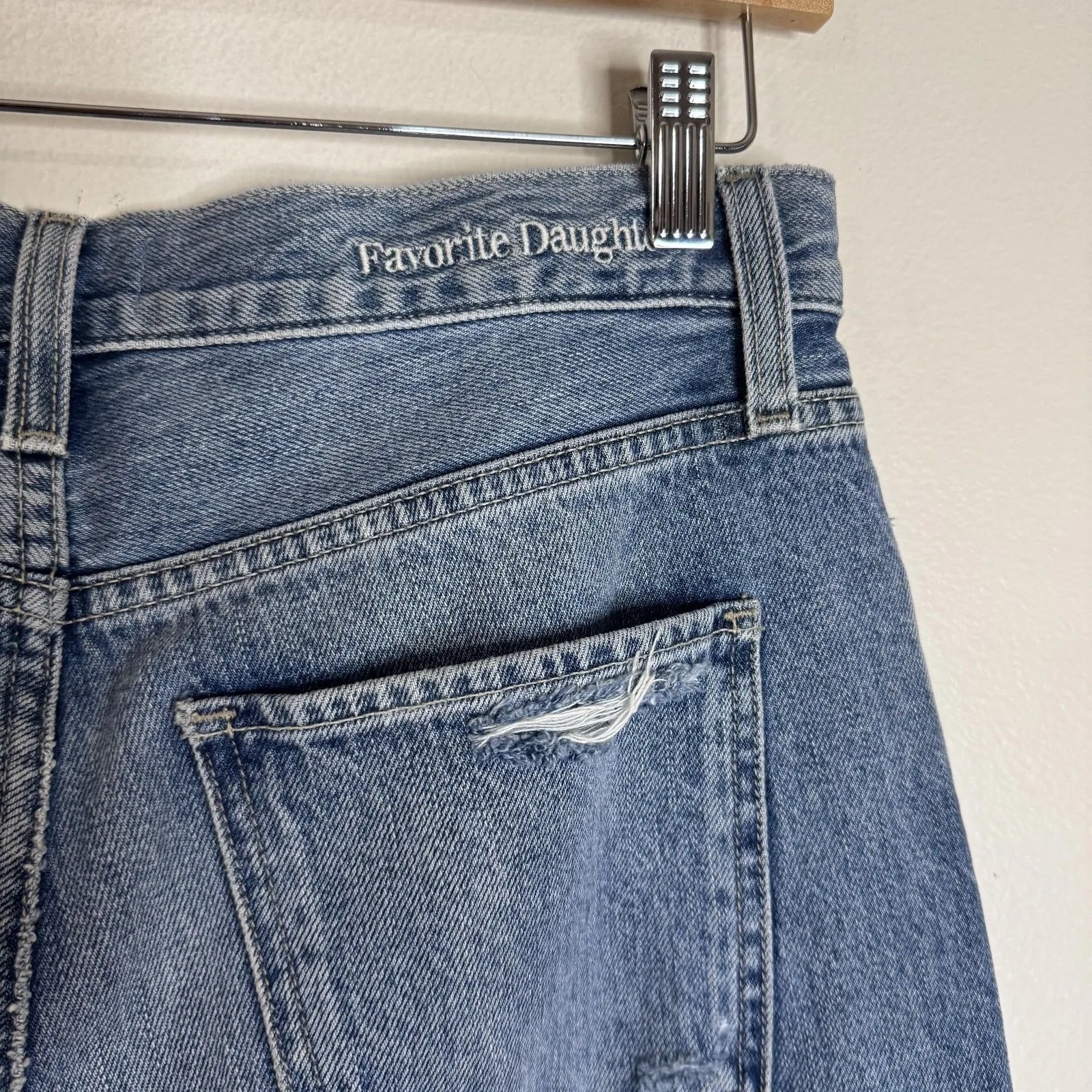 Favorite Daughter Jeans Womens 29 Blue The Otto High Rise Boyfriend Distressed - Image 12