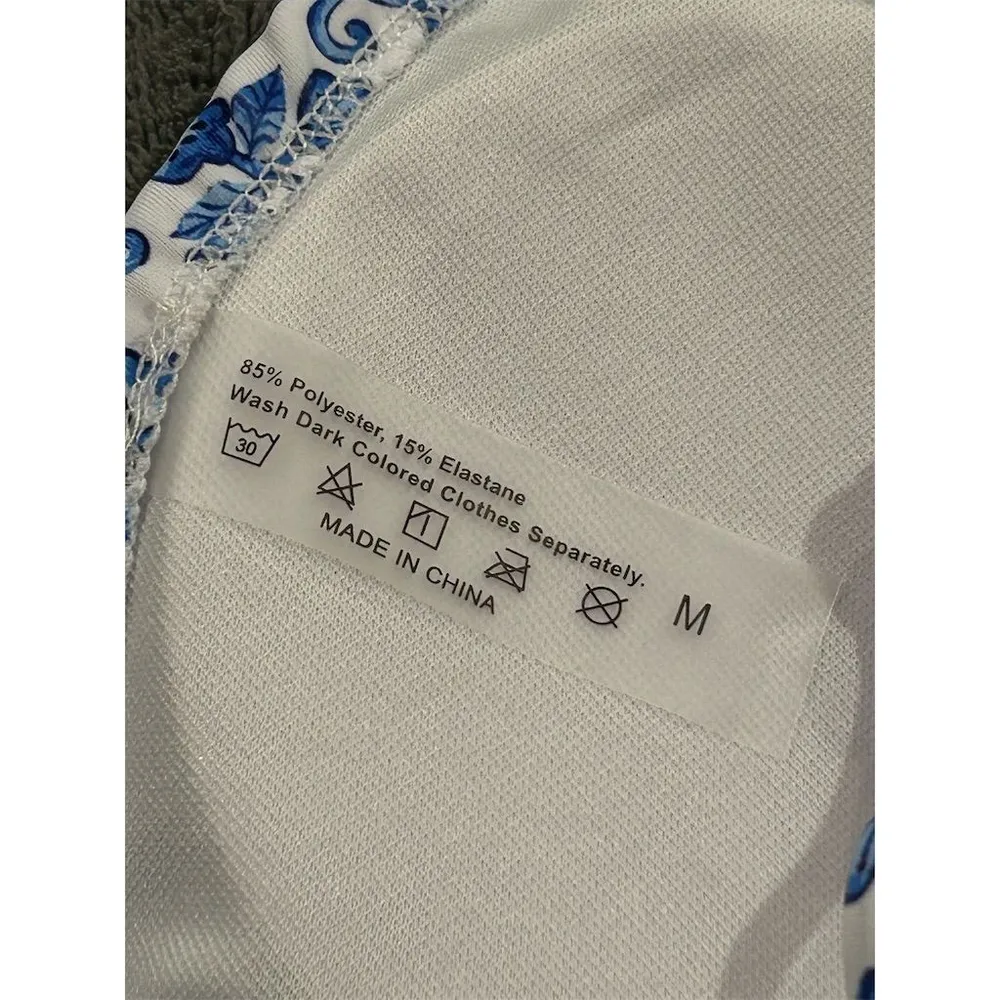 SHEIN Bikini Set 2 Piece Women's Bikini Floral Print Blue Summer Swimwear NEW - Image 11