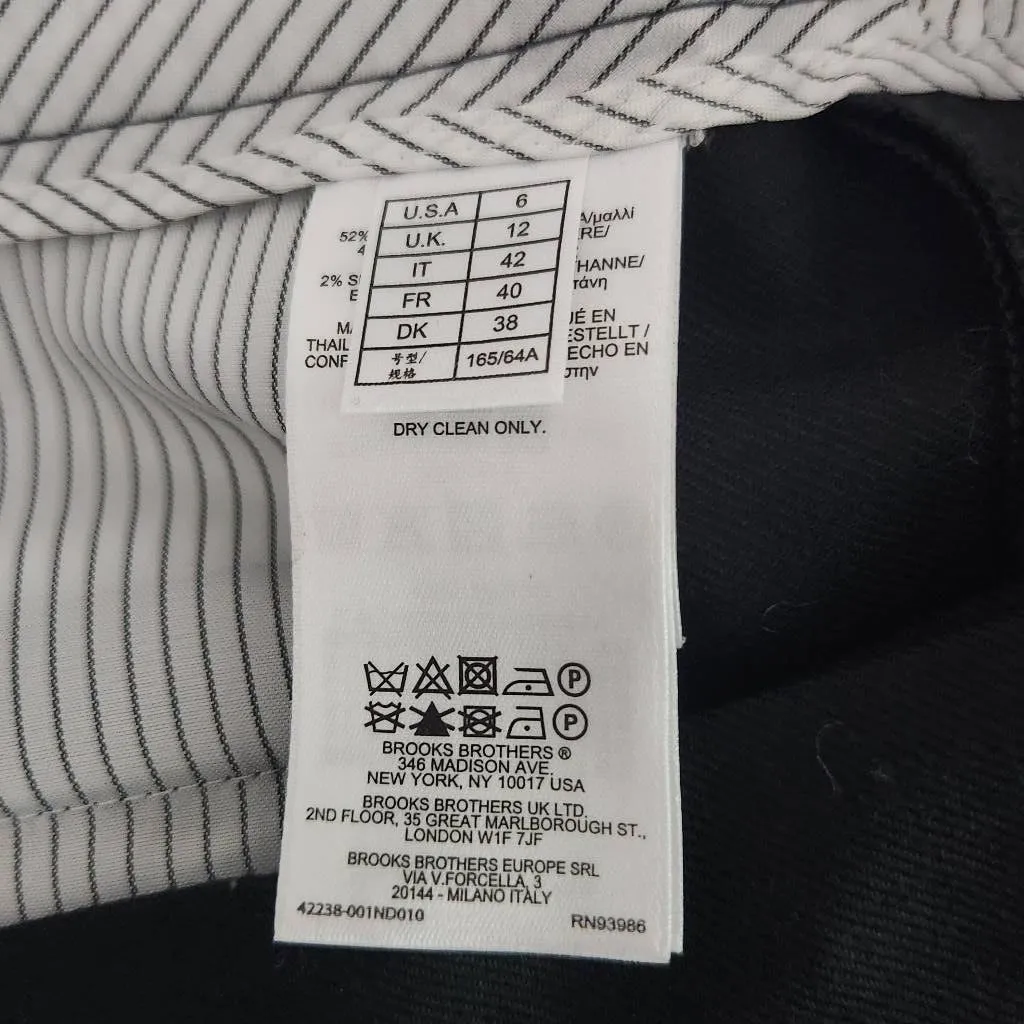 Brooks Brothers Black Wide Leg Pants Size 6 Black Cropped Pants - Image 7