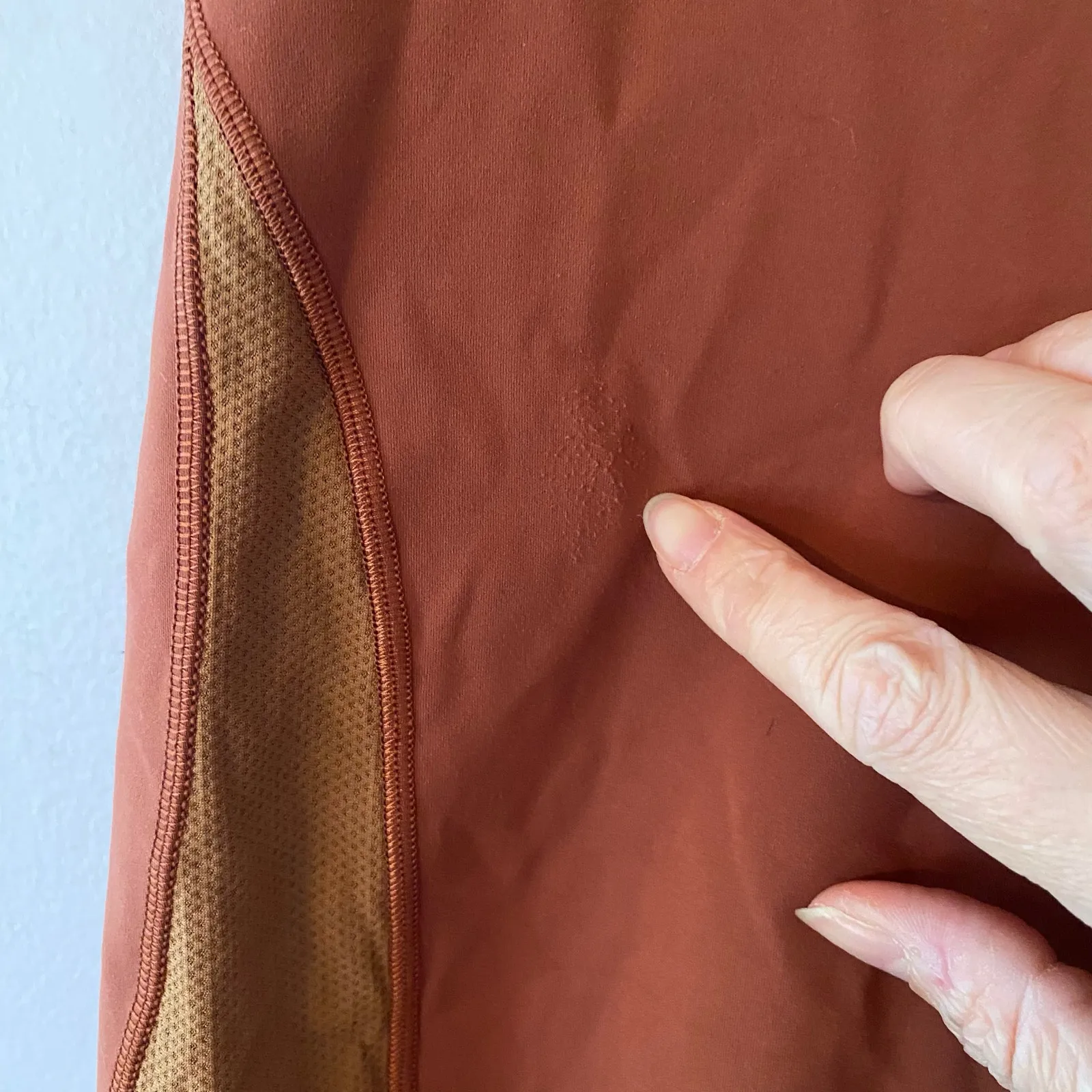 Lululemon Orange Everlux and Mesh High-Rise Biker Shorts 10" Women's size 10 - Image 12