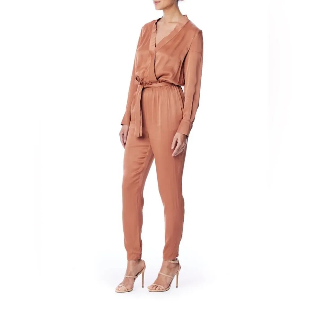 NWT! LBLC the Label Jumpsuit Rust DeDe Jumpsuit size L Brown Size L - Image 4