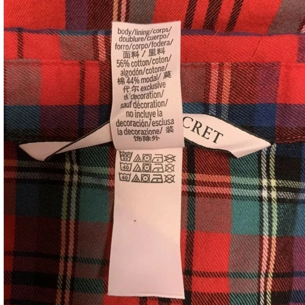 VICTORIA’S SECRET RED PLAID PAJAMAS SET SMALL - Image 10