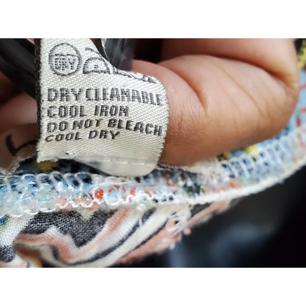 Lolita Women's Multicolor 100% Rayon Off the Shoulder Knee Length Dress Medium - Image 8