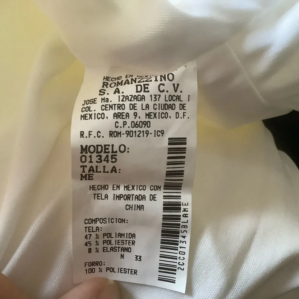 Short taffeta white satin stretch dress rushed shoulder rosettes sheath size M Size M - Image 11