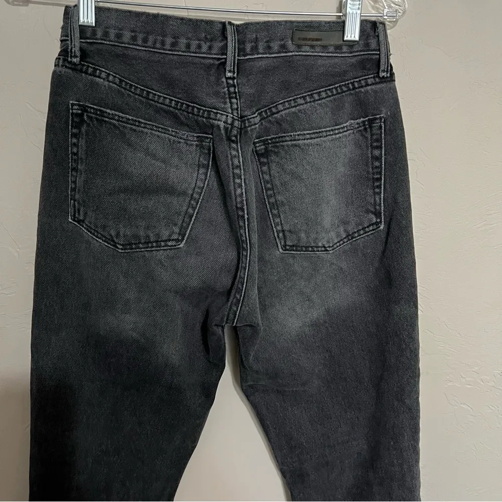 GRLFRND Karolina Hot Stuff Black Button Fly‎ High Rise Straight Crop Denim Jeans - Image 10