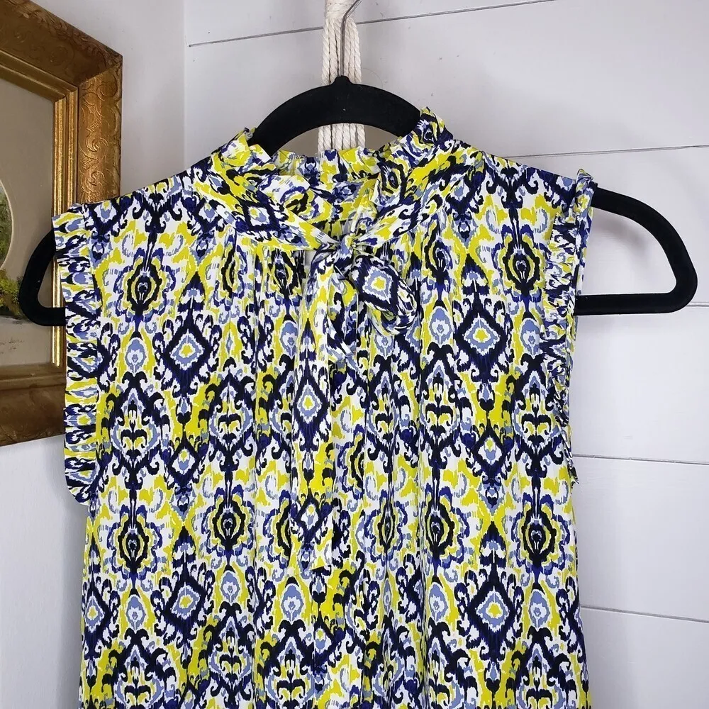 Tyler Boe Scarlett Silk Medallion Maxi Dress Multi Colored Print Small - Image 6