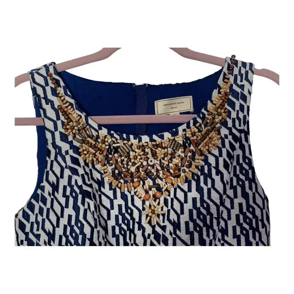 Anthro Moulinette Soeurs Sleeveless Mulberry Road Mini Sheath Bead Dress… - Image 2