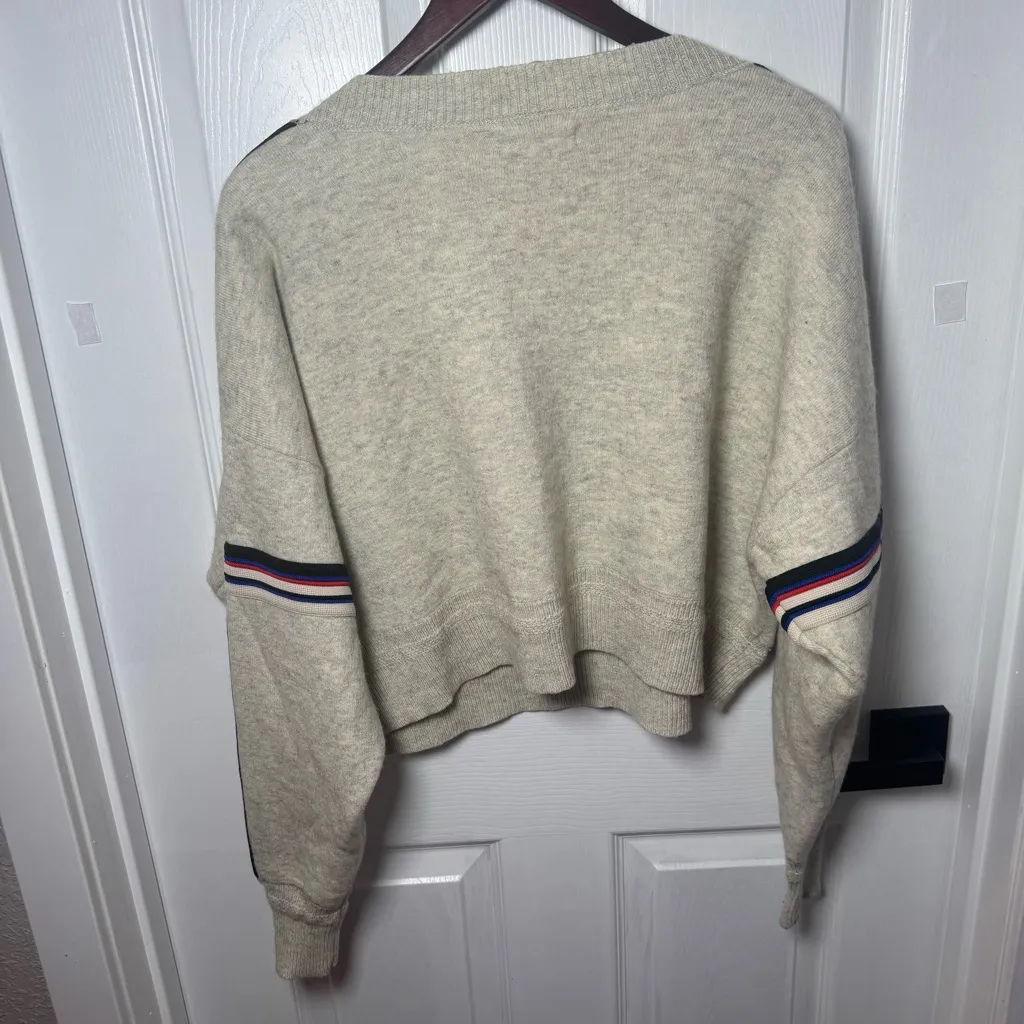 ISABEL MARANT ETOILE Woman’s Kao Wool Blend Cropped Oversized Sweater 42/10 $335 - Image 4