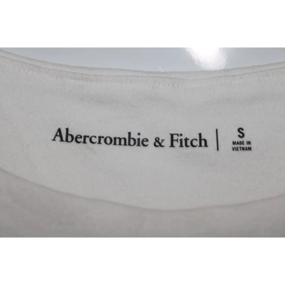 Womens Abercrombie & Fitch White Elastic Crewneck Sleeveless Bodysuit Size Small - Image 3