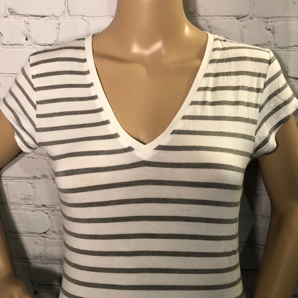 Max Studio Striped Cap Sleeve T-shirt M - Image 2