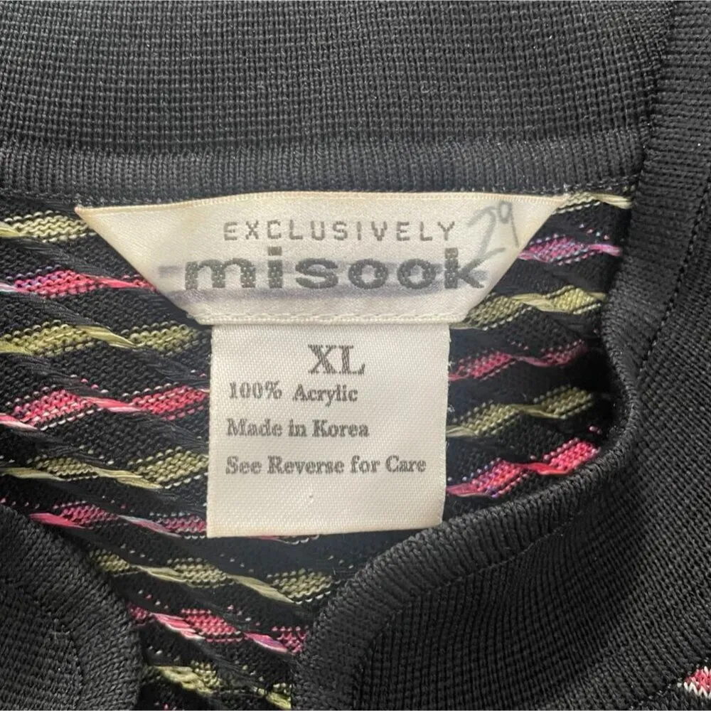 Misook Size XL Top Blouse Button Down Colorful Career Professional Acrylic - Image 5