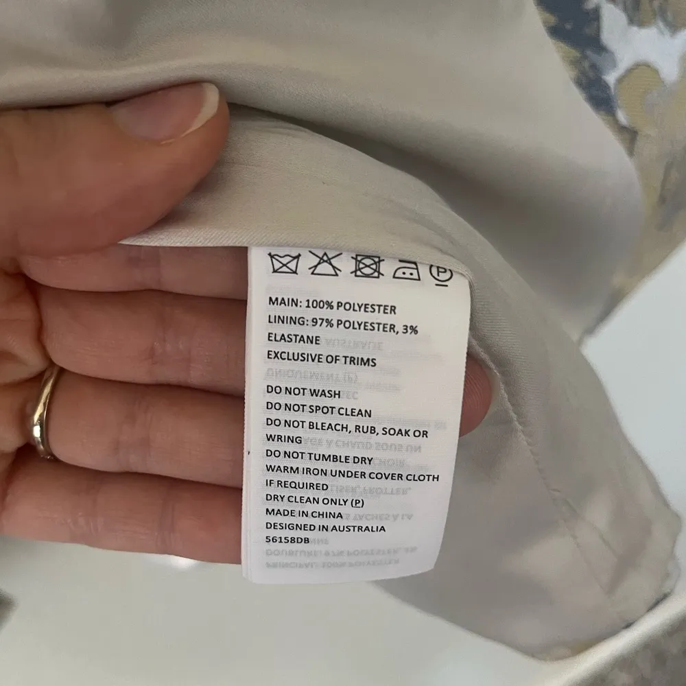 Bardot Floral Jacquard Puffy Long Sleeve Minidress With Buttons Women’s Size 6 - Image 10