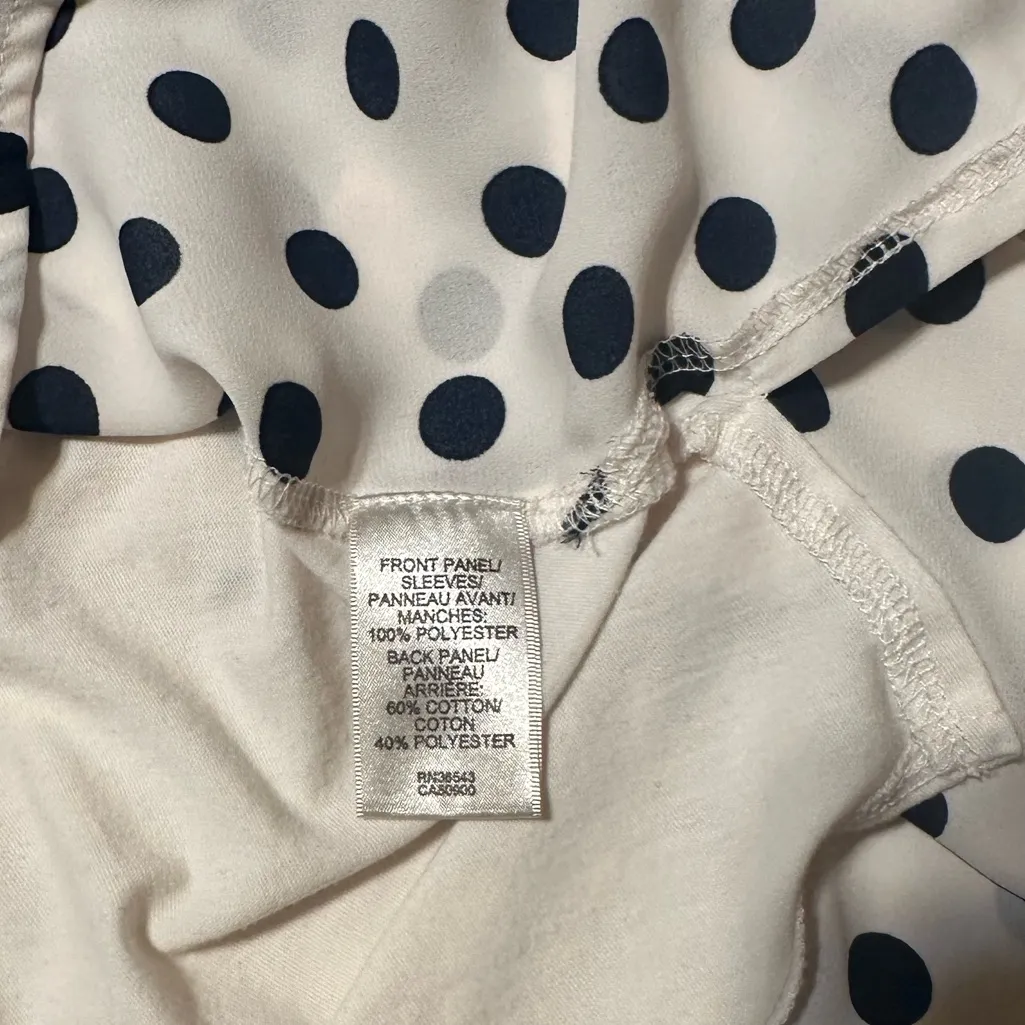 Van Heusen  Black and White Polka Dot Blouse - Image 11